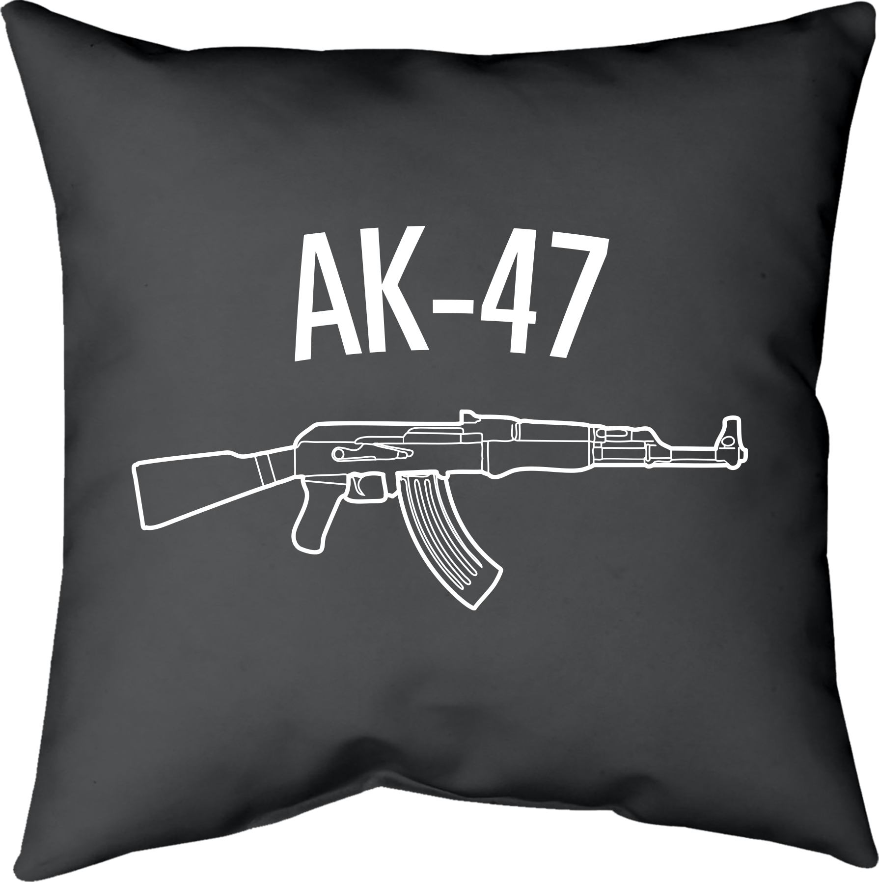 Ak-47 Pillow By Upper Playground - Ranged Weapon Clipart (1790x1796), Png Download