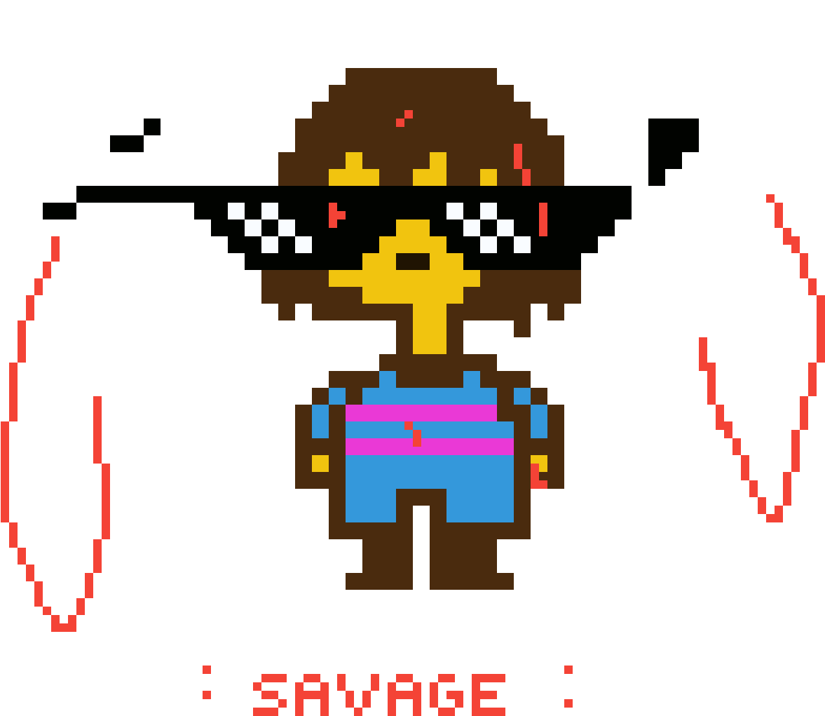 Savage - Undertale Gif Frisk And Flowey Clipart (1200x1200), Png Download