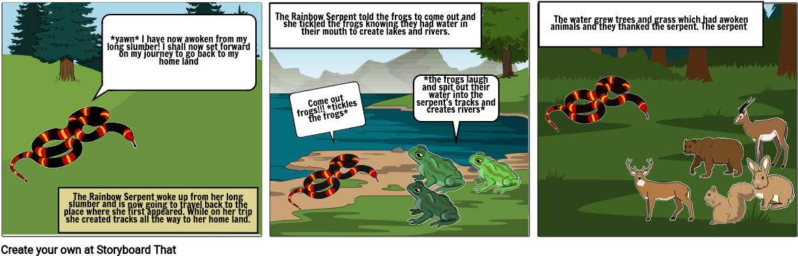 Rainbow Serpent Myth - Cartoon Clipart (1165x386), Png Download