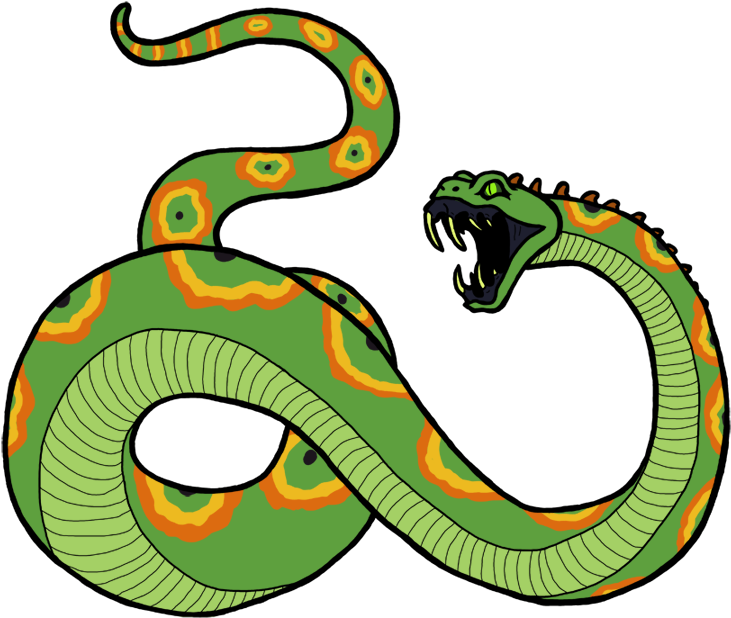 Serpent Clipart Straight - Png Download (640x576), Png Download