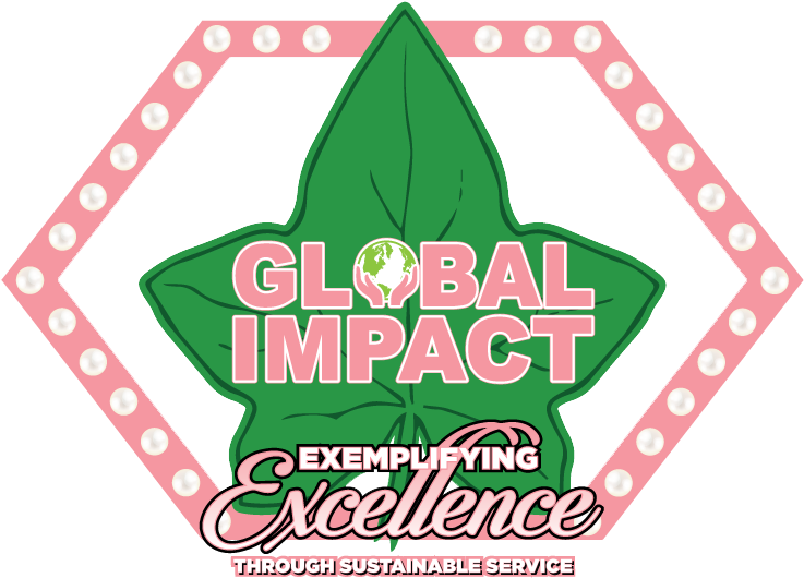 Global Impact - Alpha Kappa Alpha Hbcu For Life Clipart (820x655), Png Download