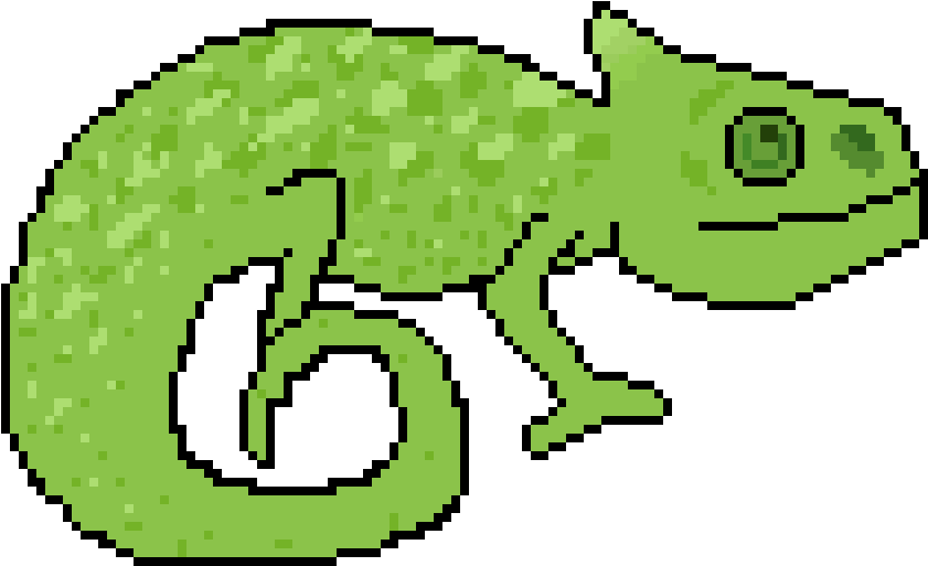 Chameleon - Cartoon Clipart (1200x592), Png Download