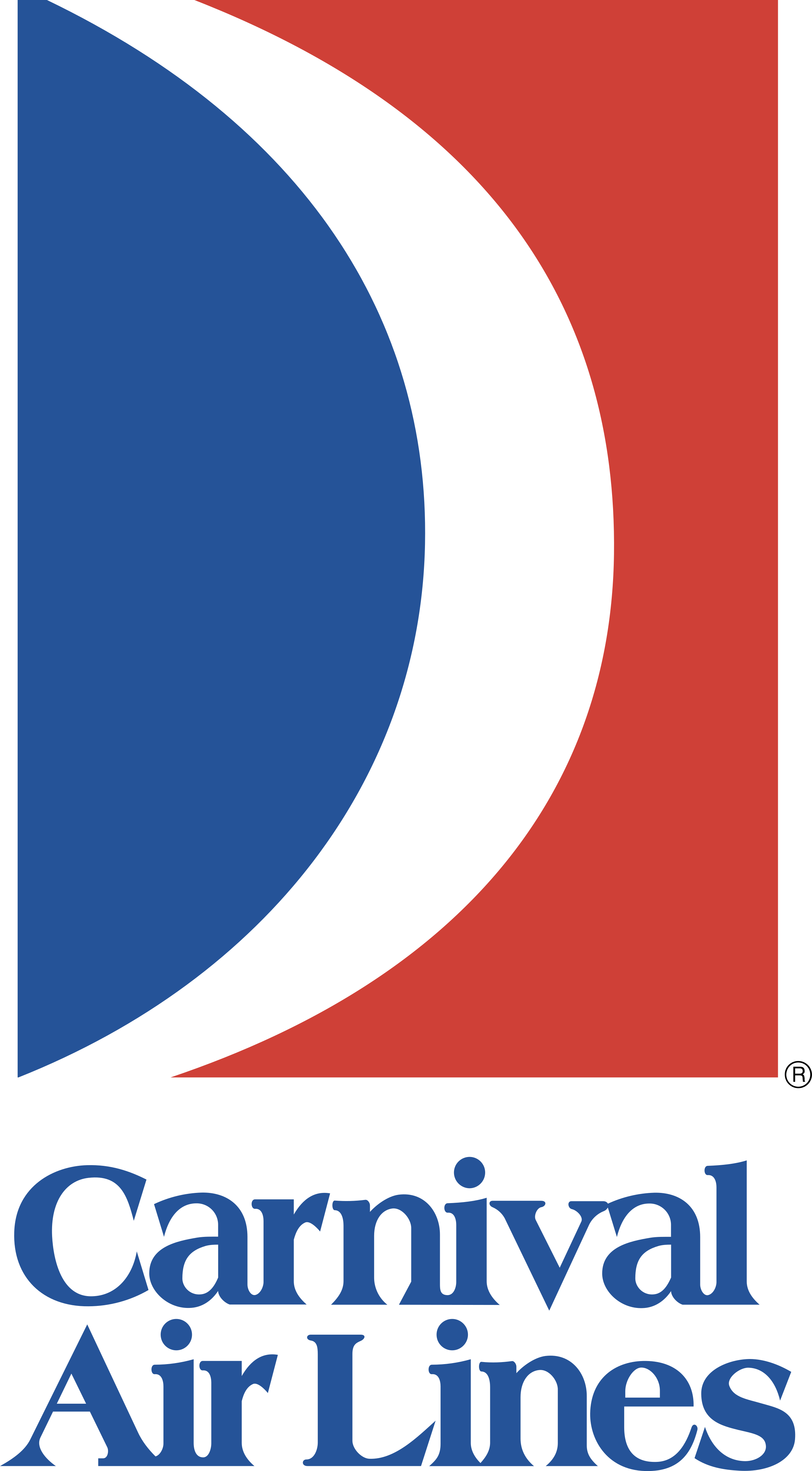 Carnival Air Logo Png Transparent - Carnival Air Lines Logo Clipart (2400x4348), Png Download