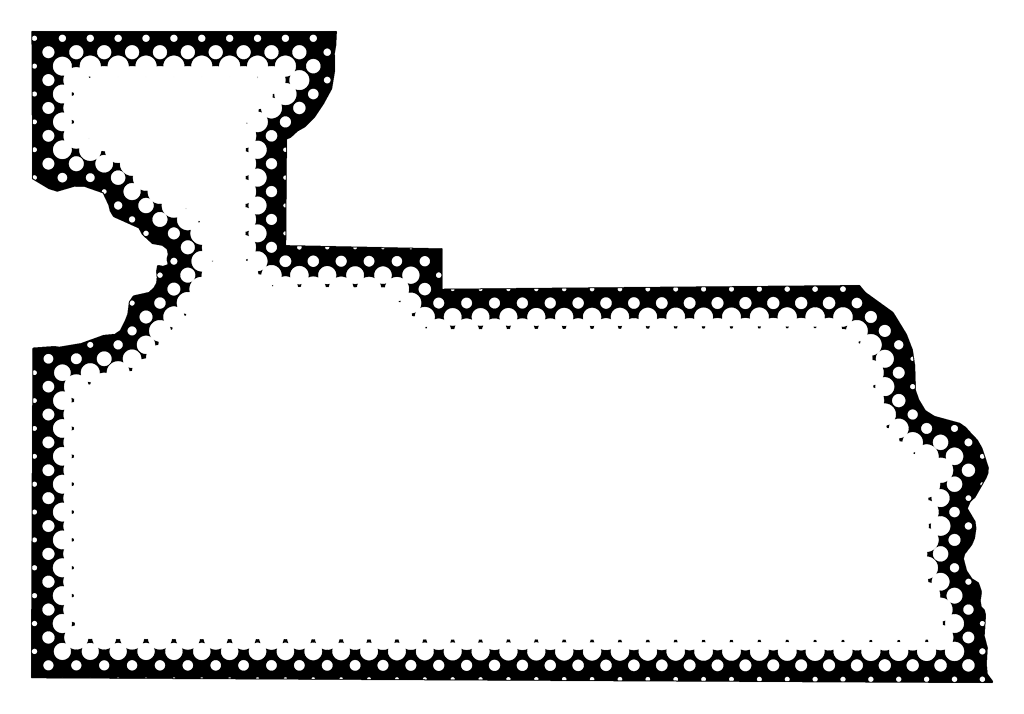 A Map Of Orange With Dots Reversed Out Of A Black Outline - Silhouette Clipart (1024x714), Png Download