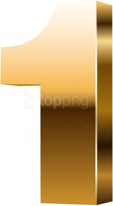 Free Png Download Number One 3d Gold Clipart Png Photo - Gold Number 1