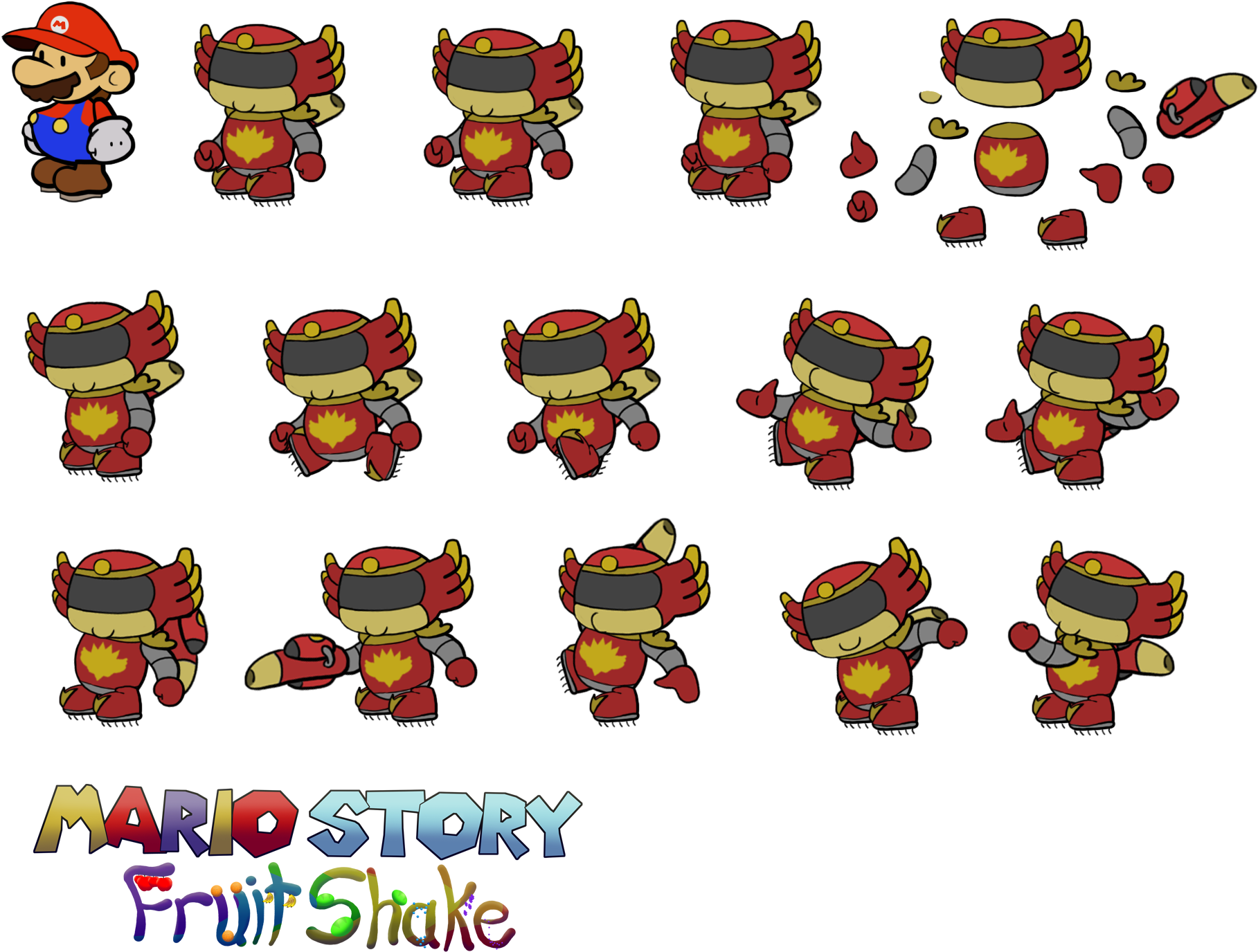 Basic Foot Soldiers Of The Genes Nuvola Sky Fleet, - Cartoon Clipart (1903x1469), Png Download