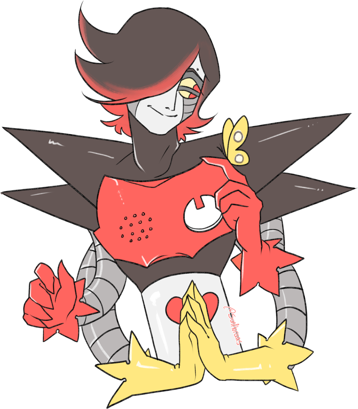 Underfell Mettaton - Mettaton Underfell Clipart (1280x1745), Png Download