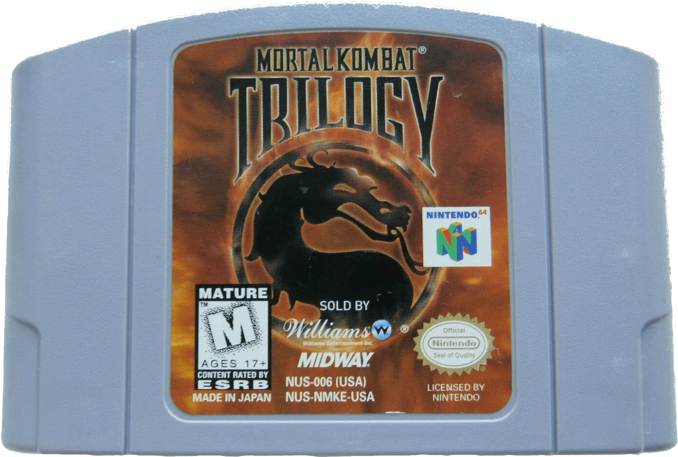 Stock Photo - Mortal Kombat Trilogy Cartridge Clipart (1600x1200), Png Download