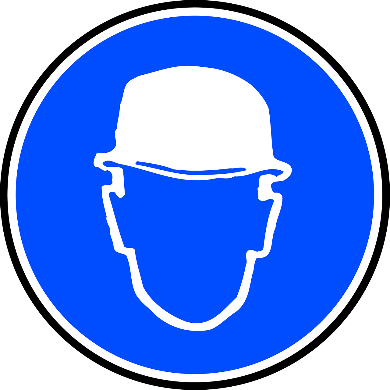 Hard Hat Mandatory Signs Safety Png Image - Ppe Symbols Hard Hat Clipart (1280x1280), Png Download