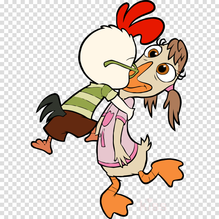 Chicken Little And Abby Clipart Abby Mallard Chicken - Chicken Little Abby Kiss - Png Download (900x900), Png Download