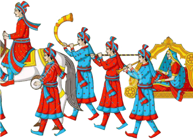 Wedding Clipart Rajasthani - Wedding Baraat Vector - Png Download (640x480), Png Download