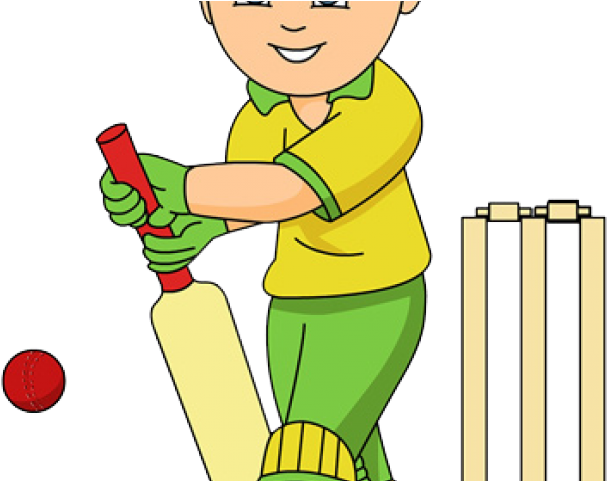 Cricket Clipart School - Boy Playing Cricket Clipart - Png Download (640x480), Png Download