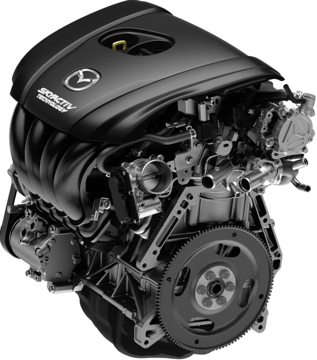 Skyactiv Engine - 2018 Mazda 3 Sedan Engine Clipart (1058x1204), Png Download