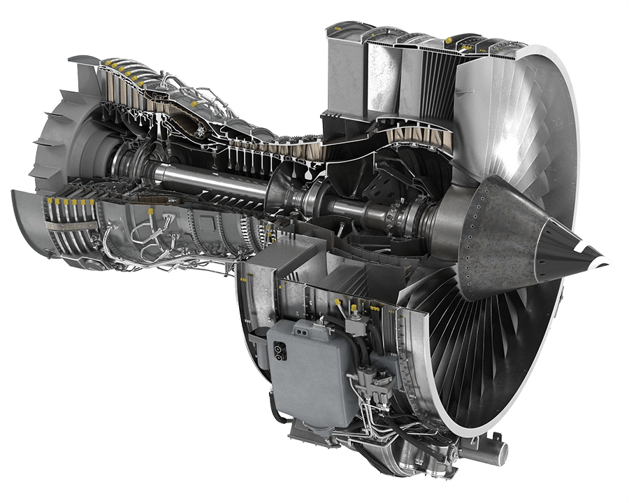 Jet Engine Turbine Cutaway - Jet Engine Cutaway Clipart (900x719), Png Download