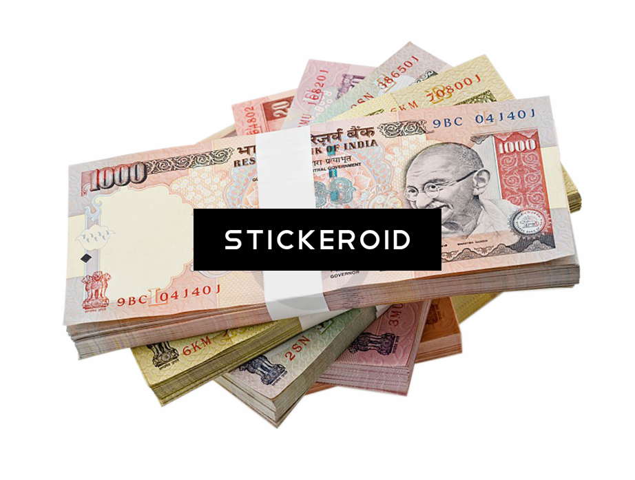 Indian Rupee Banknote - Indian Rupees Bundle Png Clipart (922x697), Png Download