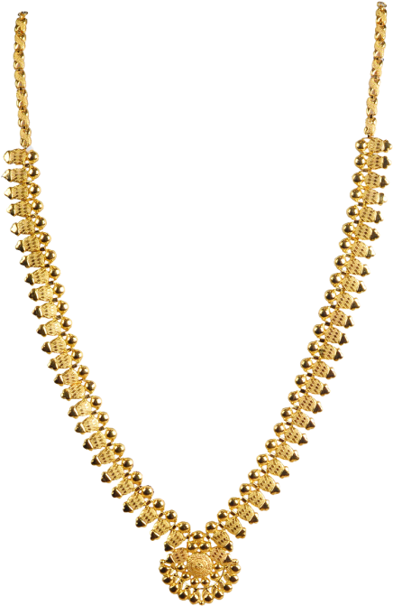 Thanmay N 6449 12 Kerala Design Gold Necklace - Gold Show Chain Designs Clipart (481x700), Png Download