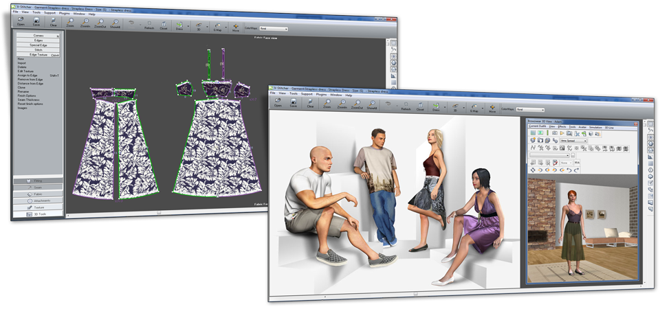 Virtual Sewing Of Patterns, Visualization, Trying And - Wizualizacja Odziezy Clipart (960x450), Png Download