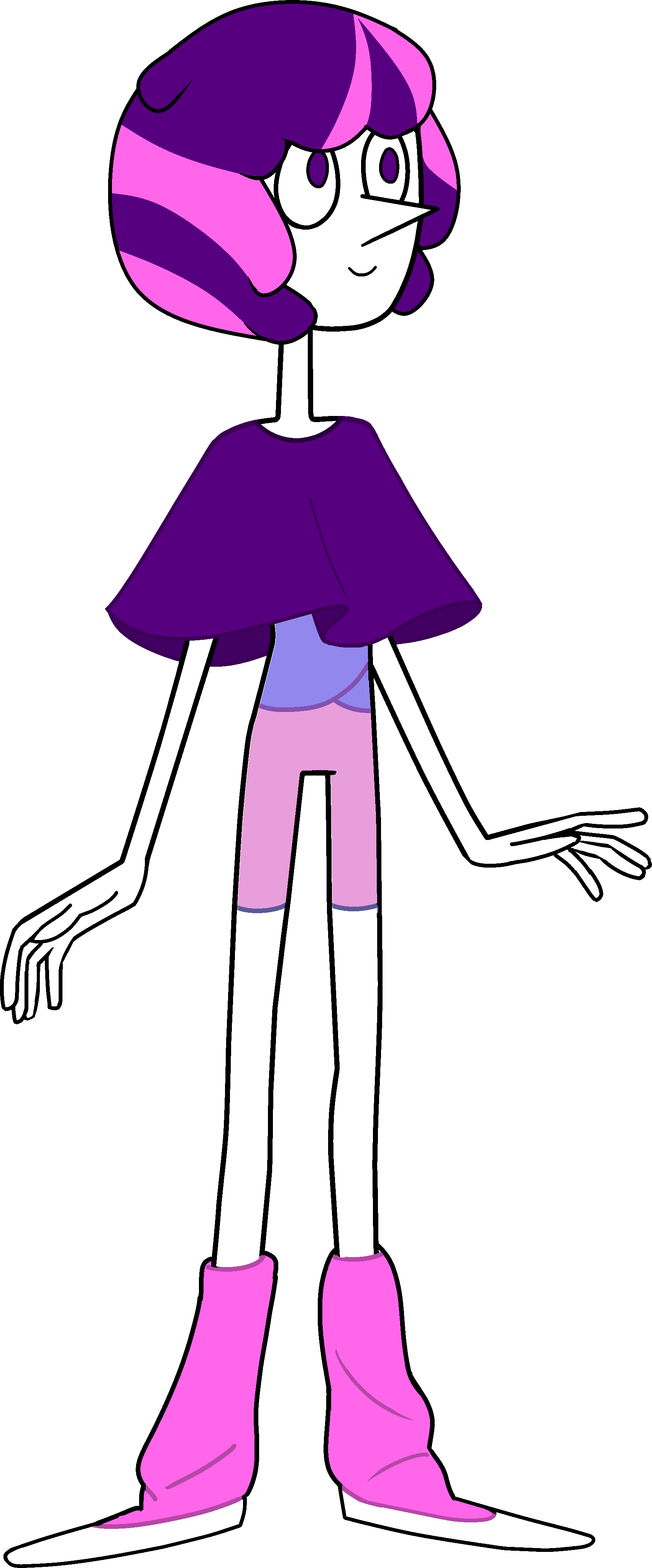 Pink Pearl Steven Universe - Steven Universe Purple Pearl Clipart (1701x4090), Png Download