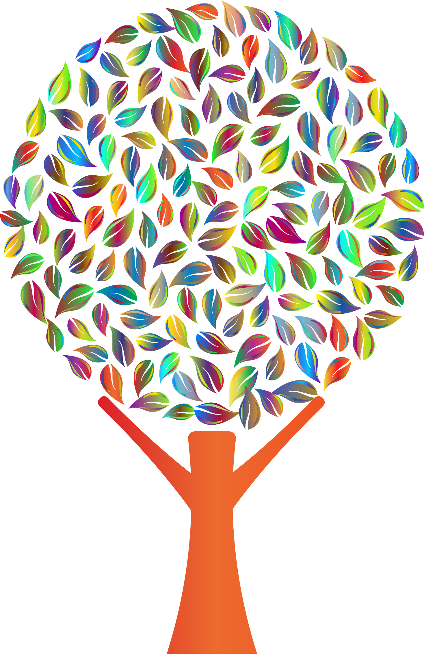 This Free Icons Png Design Of Prismatic Abstract Tree - Portable Network Graphics Clipart (1468x2264), Png Download