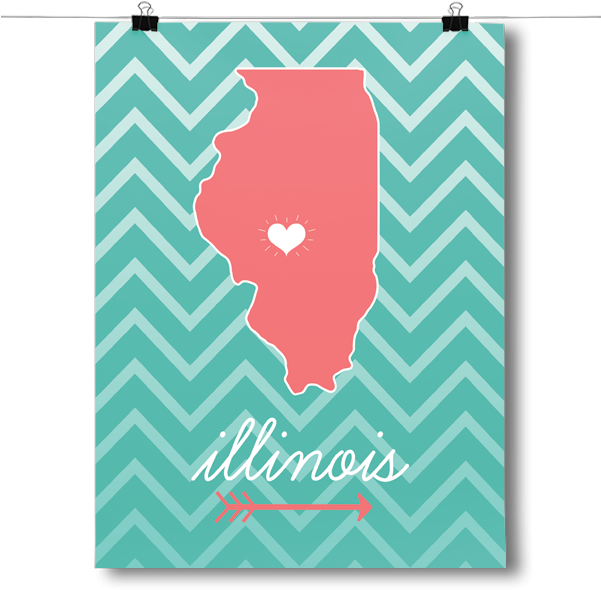 Illinois State Chevron Pattern - Muster Zick Zack Orange Clipart (601x590), Png Download