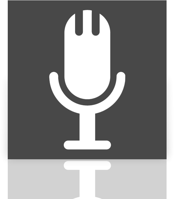 Mirror, Microphone Icon - Mikrofon Png White Clipart (640x640), Png Download