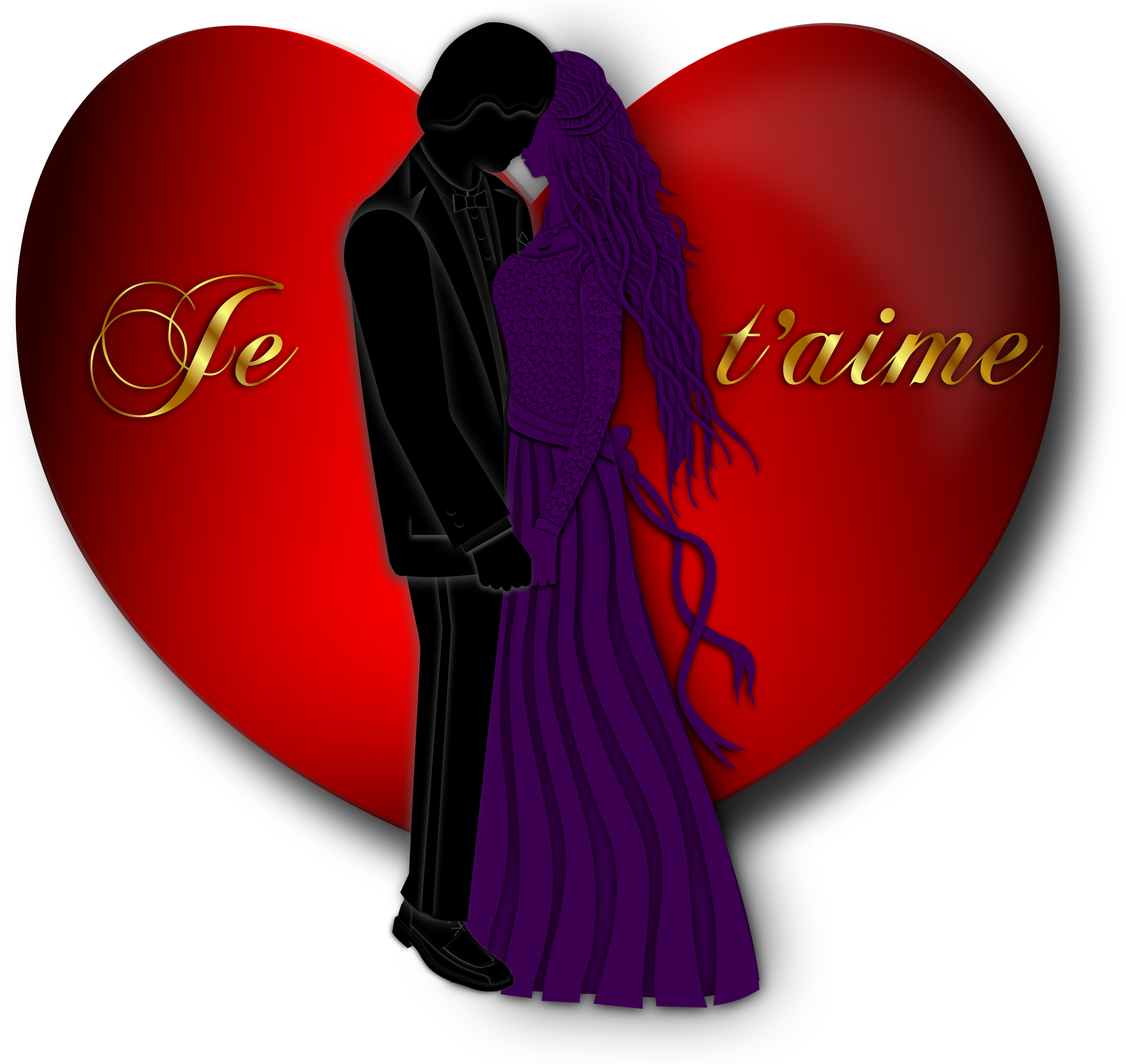 This Free Icons Png Design Of Je T'aime Valentine - Love Marriage Clipart (2400x2197), Png Download