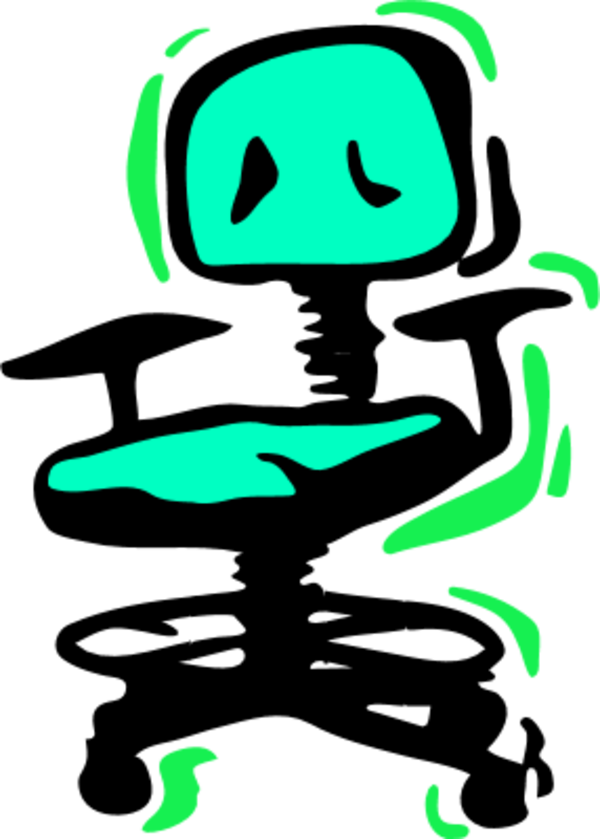 Fat Guy Sitting - Office Chair Clip Art - Png Download (600x839), Png Download