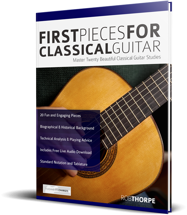 First Pieces For Classical Guitar Clipart (601x694), Png Download