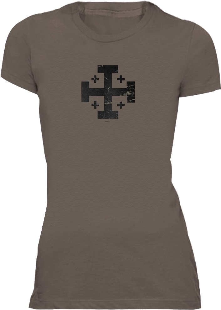 Jerusalem Cross Women Tee Clipart (706x989), Png Download