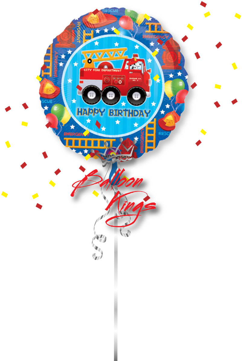 Fun Firetruck - Balloon Clipart (1071x1280), Png Download