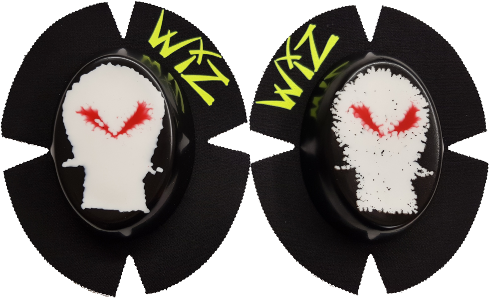Pair Of Clearance Skull Red Eye Knee Sliders - Knee Clipart (1000x616), Png Download