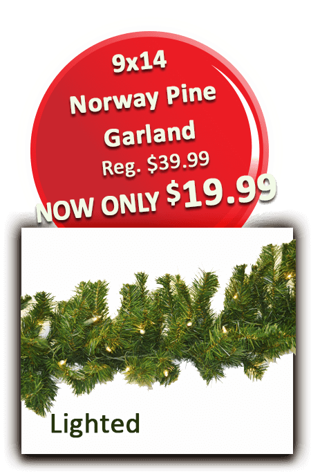 9 9×14 Norway Pine Garland Lit - Insight Global Clipart (504x720), Png Download