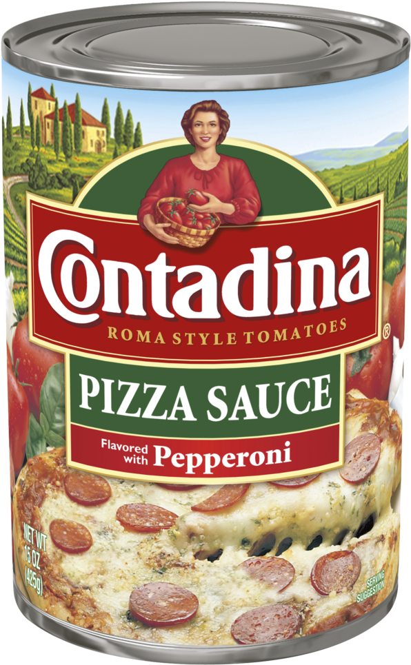 Pizza Sauce Flavored With Pepperoni - Contadina Tomato Sauce Clipart (631x1000), Png Download