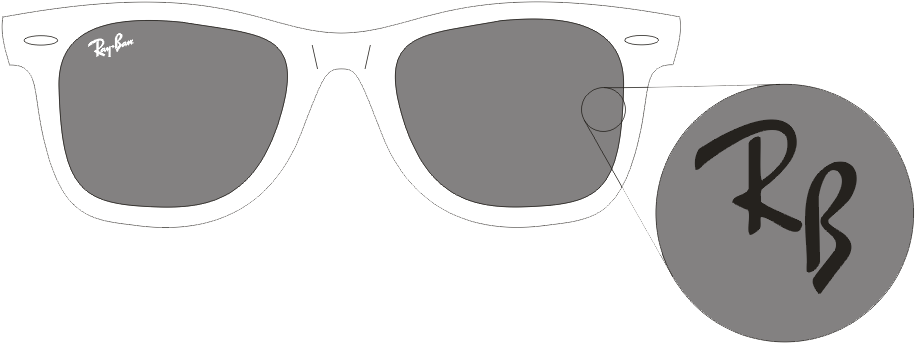 Ray Ban Logo Glasses , Png Download - Ray Ban Rb Logo Clipart (915x343), Png Download