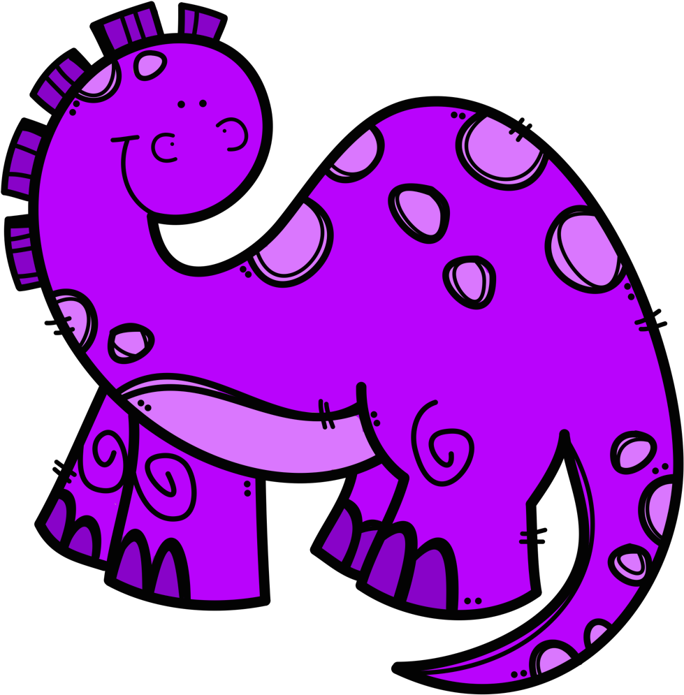 Dinosaurs Clipart Purple Clip Arts For Free Download - Melonheadz Dinosaur Clipart - Png Download (1123x1164), Png Download