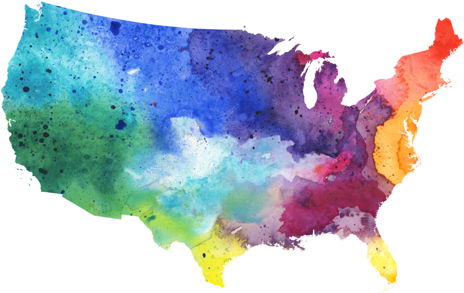 Map Of The Us Clipart (943x596), Png Download