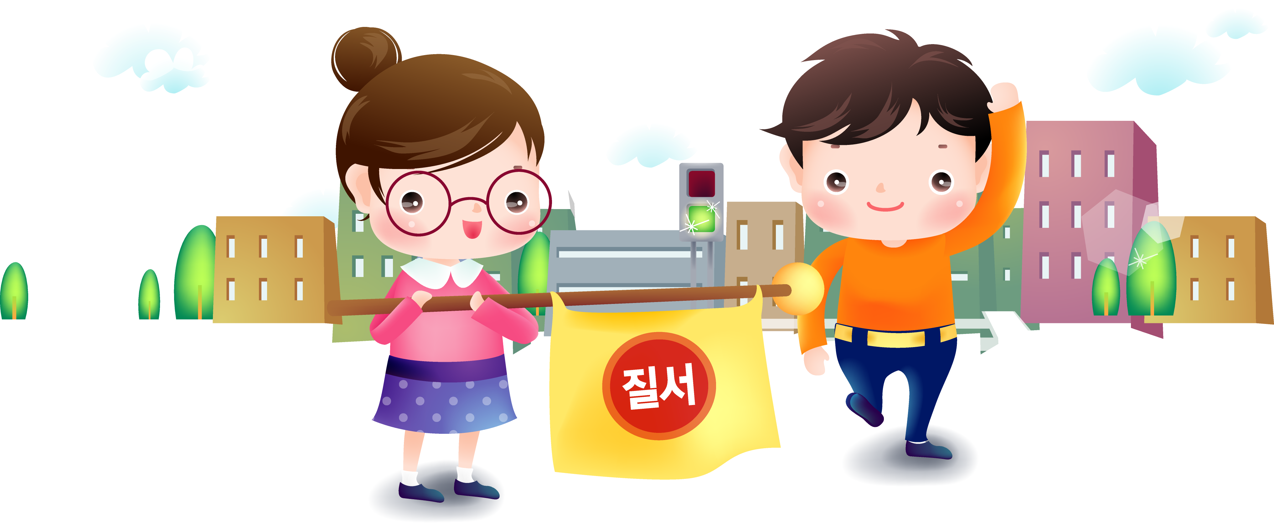 Image Royalty Free Student Cartoon Illustration Children - นักเรียน โรงเรียน Png Clipart (4069x1671), Png Download