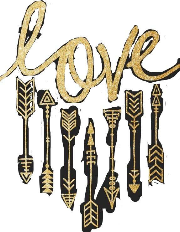 #love #arrow #arrows #gold - Illustration Clipart (574x741), Png Download