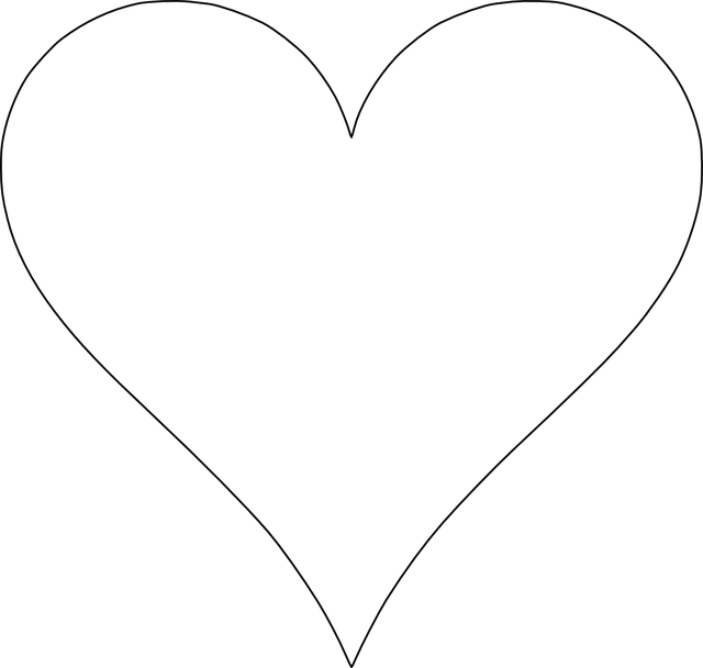Blank Drawing Heart - Heart Clipart (640x608), Png Download