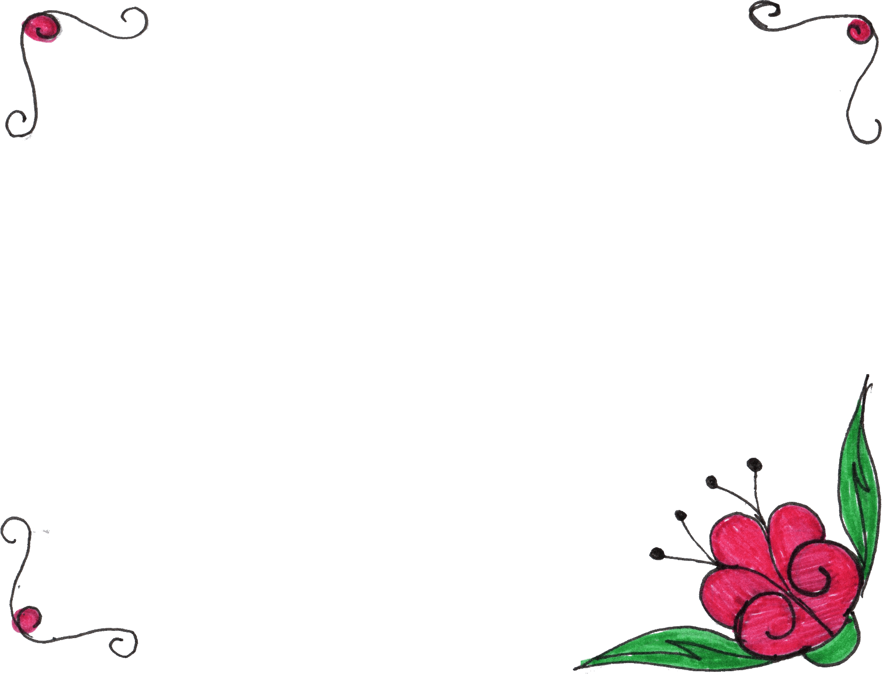 8 Flower Frame Drawing Png Transpa Onlygfx Com - Illustration Clipart (1727x1340), Png Download