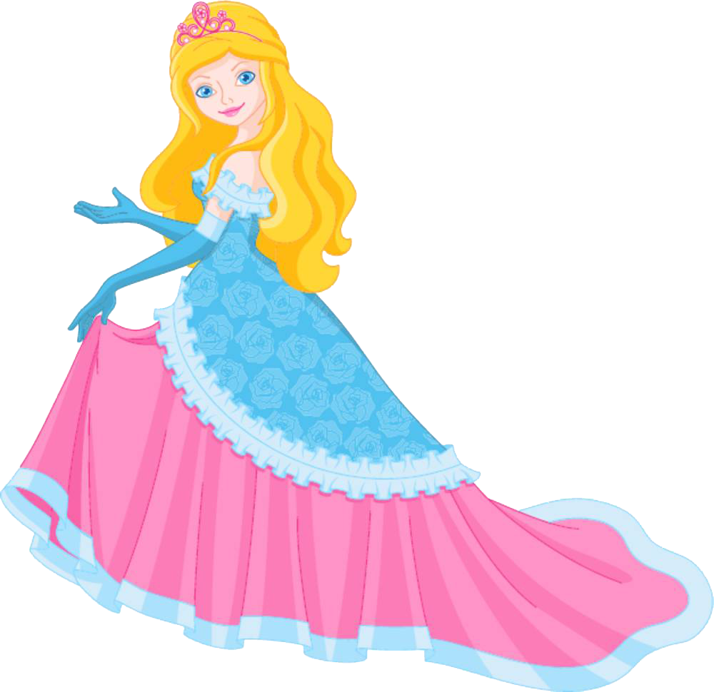 Princess Stock Photography Royalty Free Clip Art - Princess Long Dress Cartoon - Png Download (1000x970), Png Download
