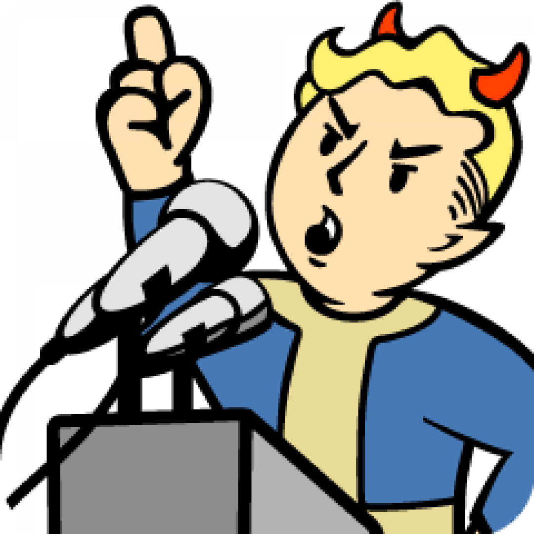 Silver-tongued Devil - Fallout 3 Clipart (1080x1080), Png Download