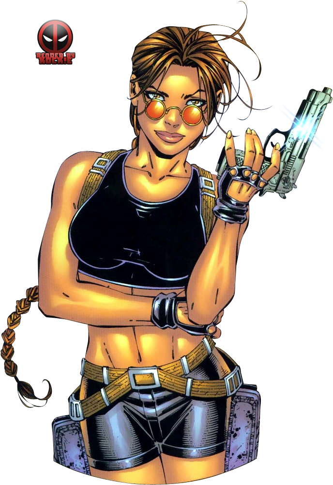 Kick @$$ - Lara Croft Tomb Raider Comic Clipart (700x1050), Png Download