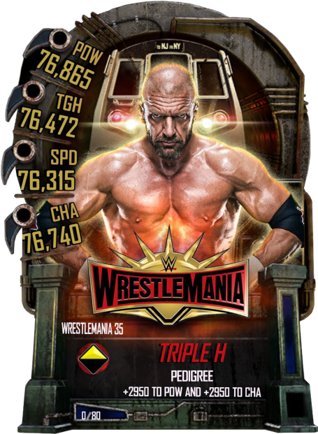 Tripleh S5 25 Wrestlemania35 - Wrestlemania 35 Clipart (456x720), Png Download