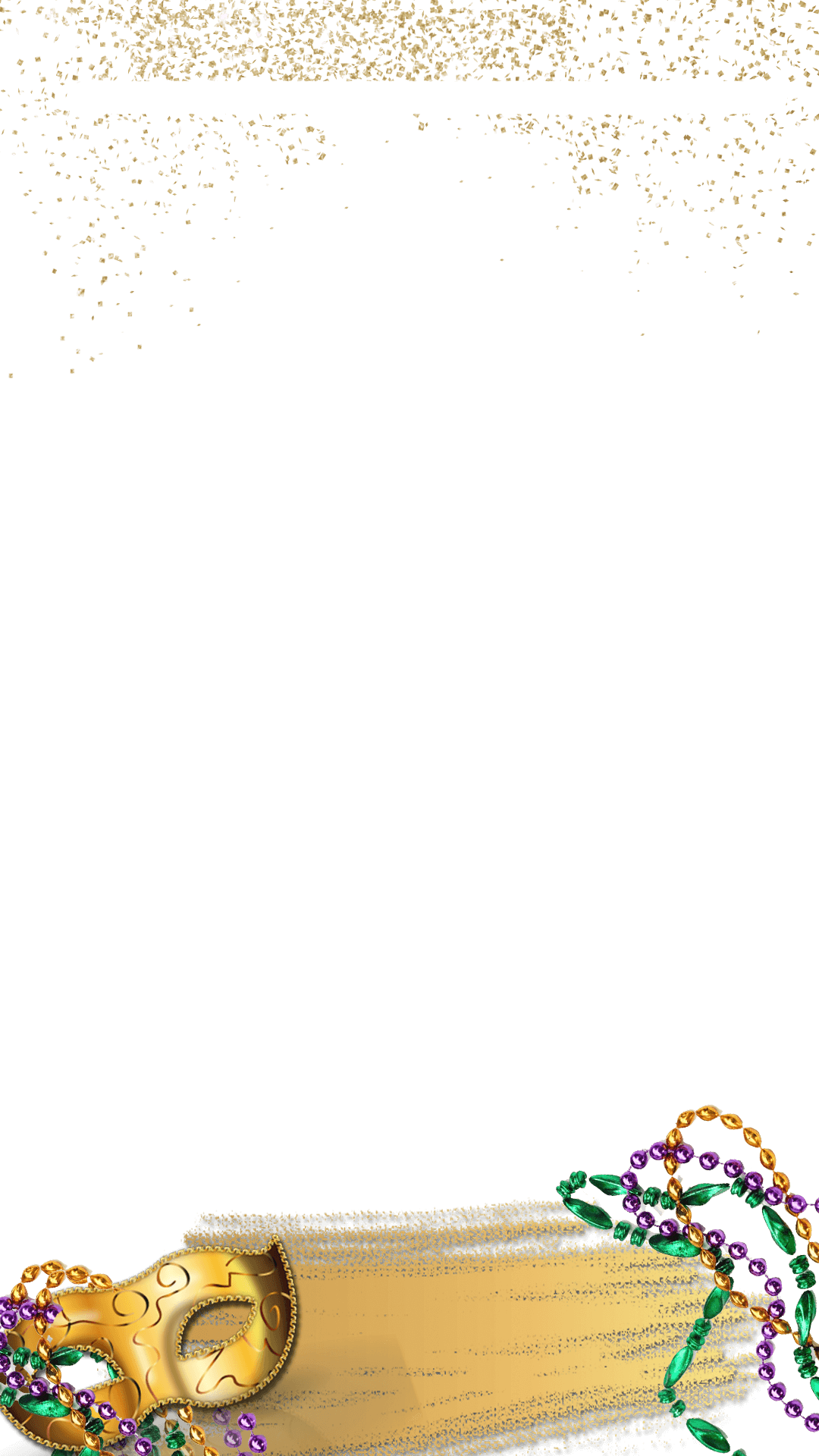Mardi Gras - Mardi Gras Beads Clipart (1080x1920), Png Download