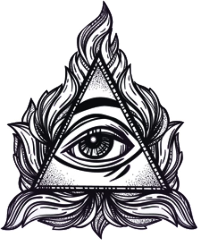 Allseeingeye Sticker By - Pyramid With Eye Drawing Clipart (1080x852), Png Download