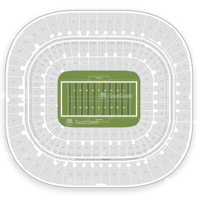 Bunch Ideas Of Carolina Panthers Seating Chart Best - Bank Of America Stadium Clipart (680x680), Png Download