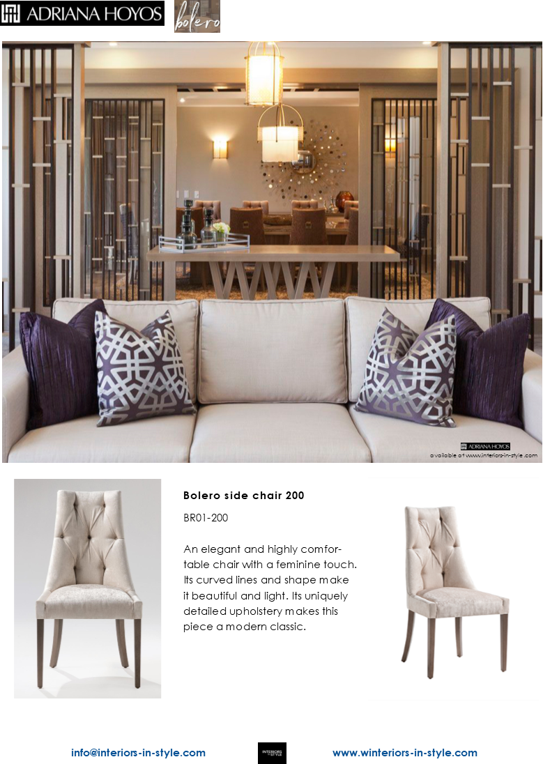 Bolero Side Chair 200 An Elegant And Highly Comfortable - Interior Design Clipart (779x1096), Png Download