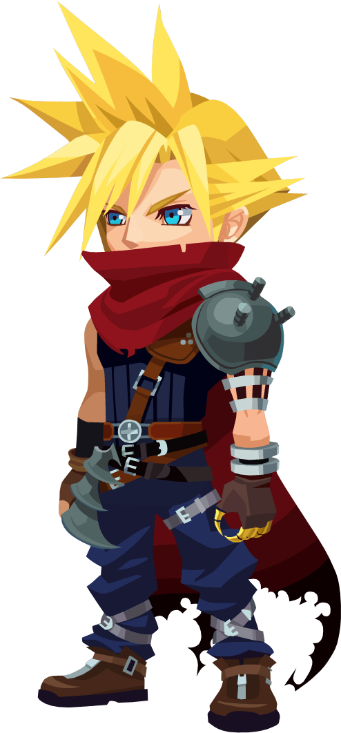 Cloud - Kingdom Hearts Union X Cloud Clipart (695x1125), Png Download