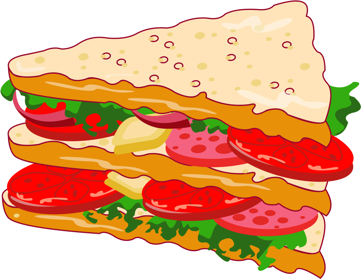 Cartoon Cute Gourmet Element Design Sandwich Png And - รูป แซ น วิ ช การ์ตูน Clipart (2000x2000), Png Download